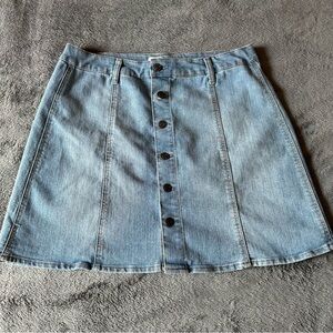 Y2K Mossimo A-Line Jean Skirt Women's Size 16 Button‎ Down